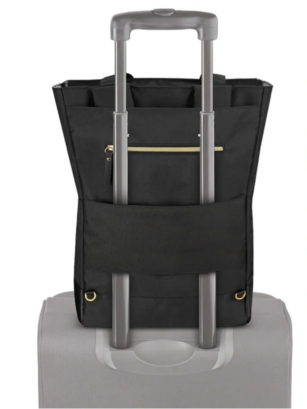 Parker Hybrid Black backpack/Tote Bag with Gold Accents - Solo NY brand